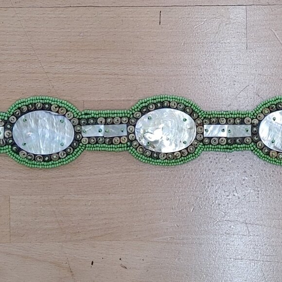 Bohemian style Shell Belt, Green - Picture 4 of 7